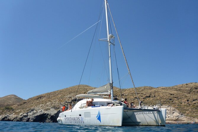 Island Hopping: Santorini Catamaran Charter Cruise with a skipper - Weather, swimming, and comfort at sea