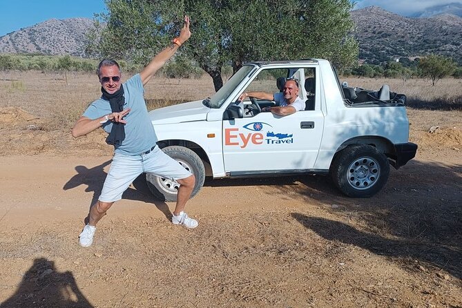 Jeep Safari 4x4 Crete real off road mountain tracks with Lunch from Hersonissos - Kalo Chorio: a village square pause