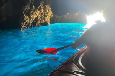Kayak Trip to Hidden blue Cave, with lunch & fruits.