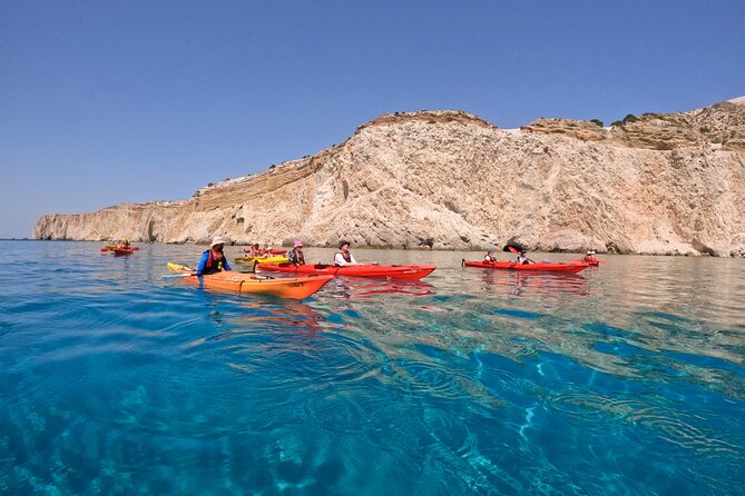 Kayaking Tour to the secrets of Milos - Gerakas Beach and its volcanic formations