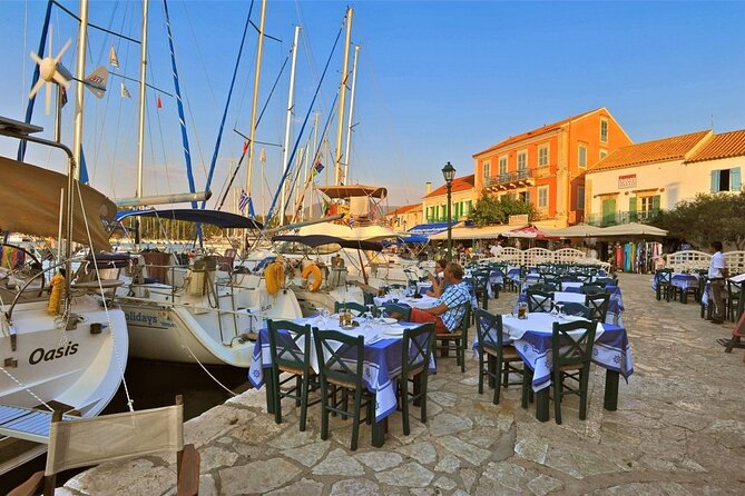Kefalonia Island Bus Tour- Wine Tasting, Melissani & Fiscardo - Two hours beside the harbor at Fiskardo