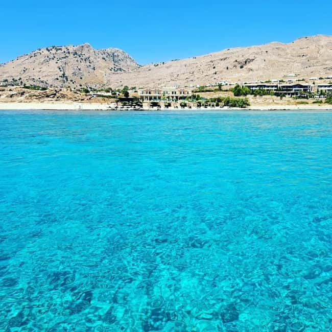 Kolymbia: Day Cruise to Lindos with 2 swimming stops - The ride to Lindos and the first look at the coast