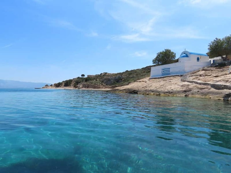 Kos: 3-Island Cruise with Greek BBQ Lunch and Swimming - Platy: a swimming stop with cliff-jumping appeal