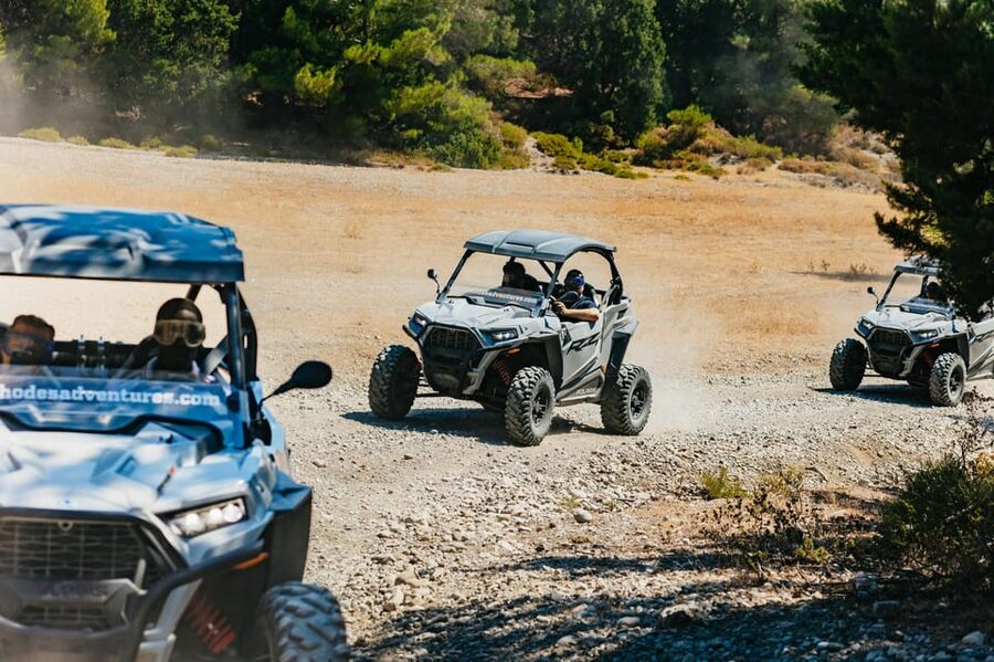 Kremasti: Rhodes 4x4 Buggy Off-Road Tour - The farm stop and Rhodes on a tasting plate