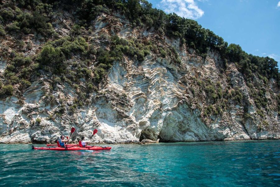 Lefkada: Full Day Sea Kayaking Tour - Madouri and Valaoritis’s poetic mansion