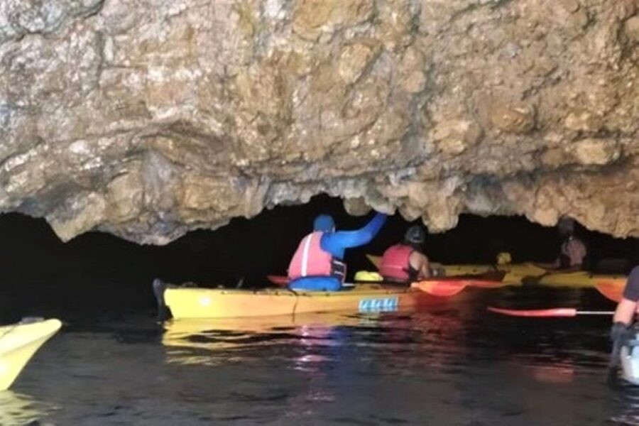 Lefkada: Hidden Blue Cave Kayak Trip with Lunch & Fruits - Starting at the end of Mikros Gialos Beach
