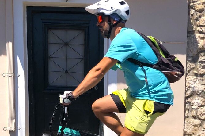 Lefkada: Mountain Gems Electric Fat Bicycle Tour & Tasting - Egklouvi offers shade after the first climb