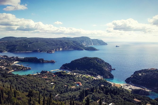 Leisurely Tour of Corfu - Lakones viewpoint: Corfu from the mountain road