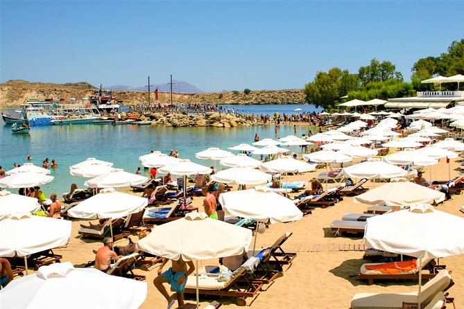 Lindos Day Cruise from Rhodes Town with Swimming stops and Hotel Transfers - Three hours in Lindos: beach, lanes, or Acropolis