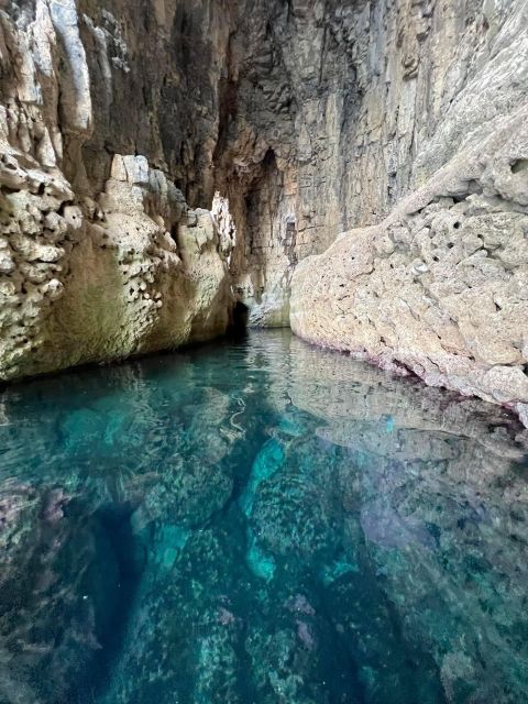 Lindos,Pefkos: All inclusive Swim & Snorkel Boat Cruise - Swimming inside the Lindos cave