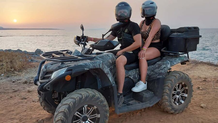 Malia: Off-Road Quad Safari Evening Tour with Dinner - Forty minutes of free time in Sissi