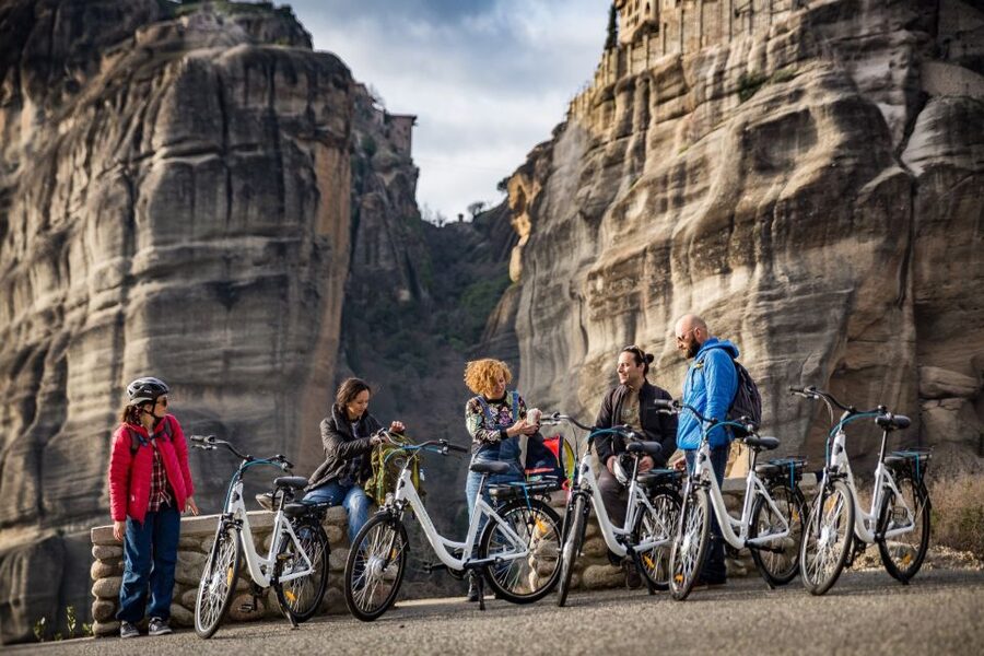 Meteora Electric Bike Tour - Starting beneath the rocks in Kalambaka