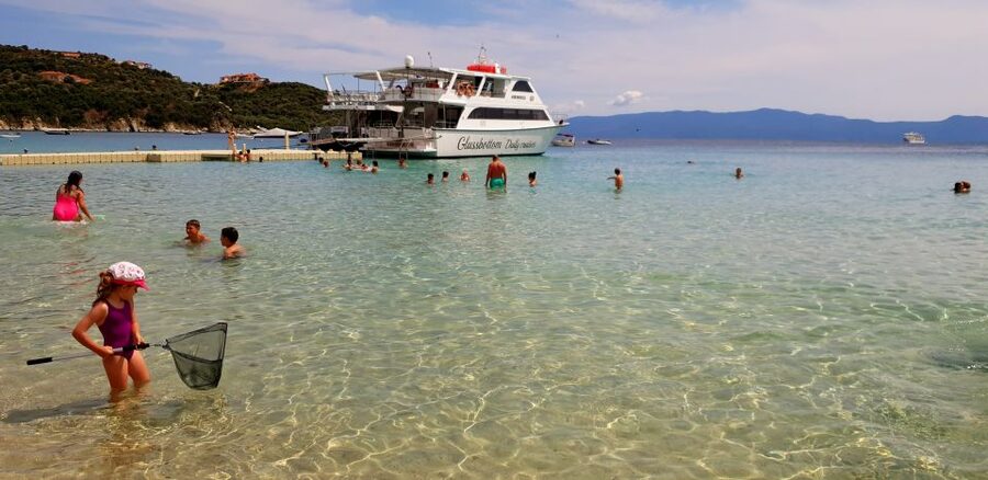 Mount Athos Glassbottom Cruise with Ammouliani Island visit - The Drenia islets, also called the Donkey Islands