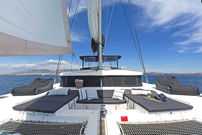 Mykonos Catamaran Premium Day-Sunset Tours 8-flavor Meal & Drinks - The first hour on the Aegean