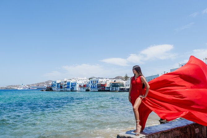 Mykonos: Flying Dress Photoshoot - Why a flying dress works so well in Mykonos
