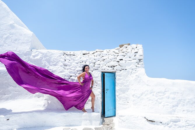 Mykonos: Flying Dress Photoshoot - Panagia Paraportiani and the old lanes