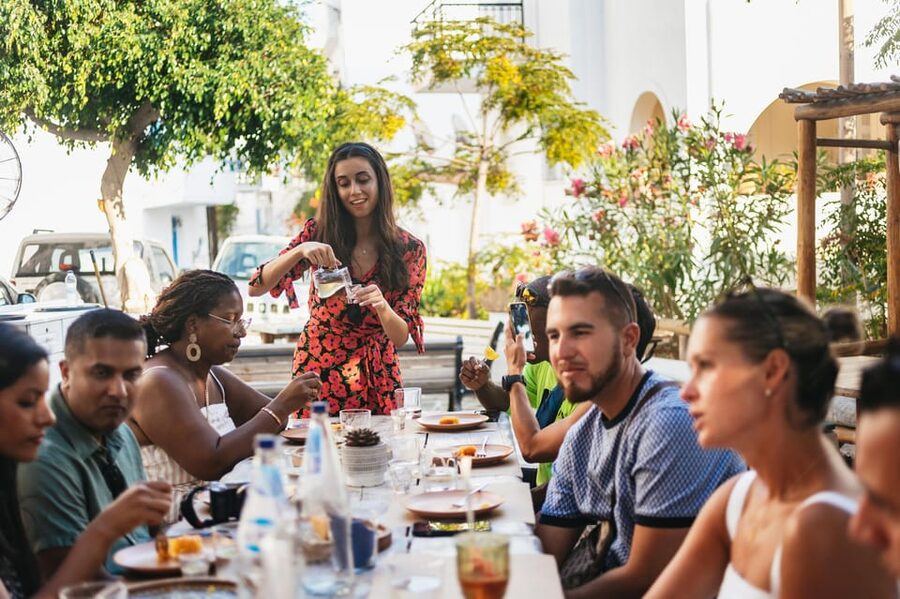 Naxos: Naxos Town Food Tour with Tastings and Wine - Meeting at the marble Sphinx by the waterfront