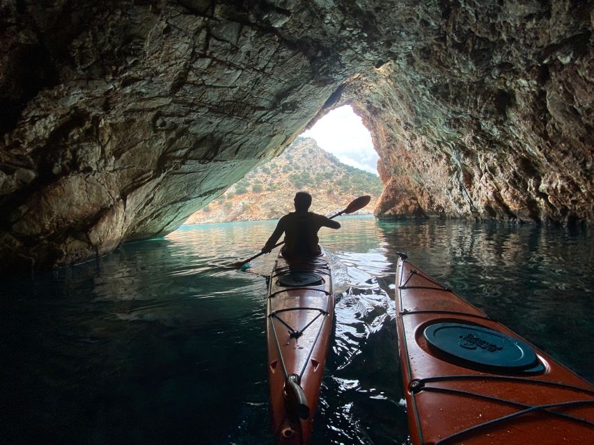 Naxos: Rhina Cave and Coastline Sea Kayaking Tour - Paddling 9 kilometers past coves and cliffs