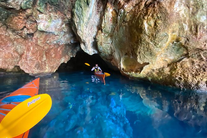 Naxos: Rhina Cave Sea Kayaking Tour - Paddling past Naxos’ rocky southern shore