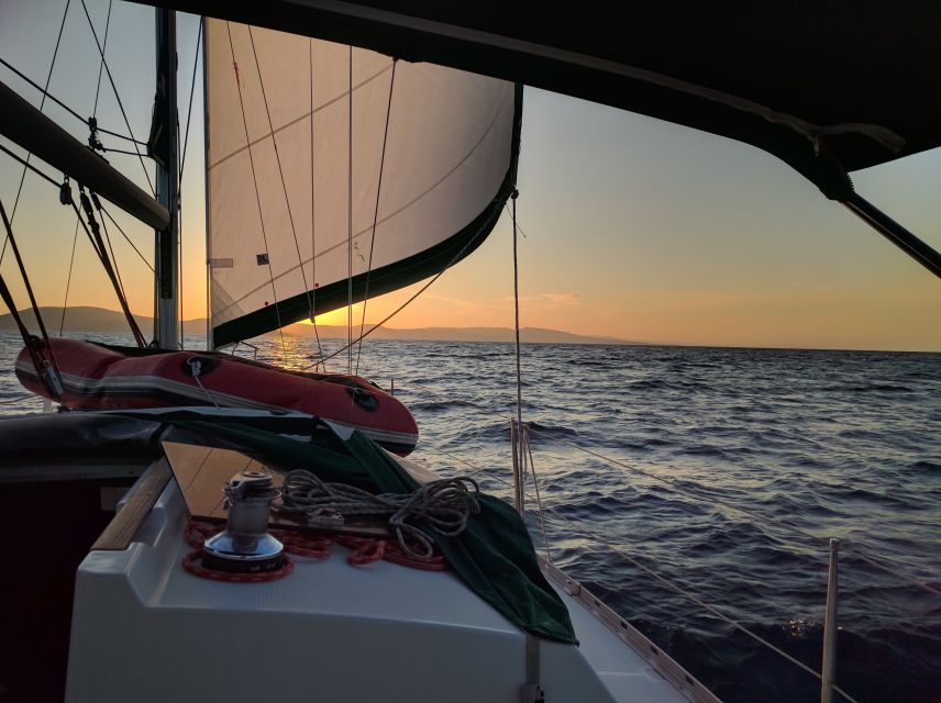 Neos Marmaras: Sunset West Sithonia Islets Sailboat Tour - Weather, safety, and physical demands