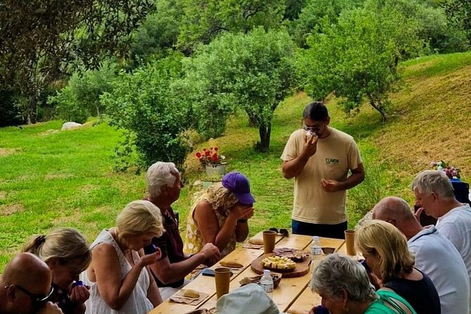 North Corfu Olive Tour With Olive oil Tasting & Meze - Tasting organic olive oil in a private setting