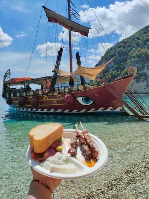 Nydri: Full-Day Wooden Boat Cruise with BBQ & Drinks - Sailing on Odysseia under a 45-square-meter sail