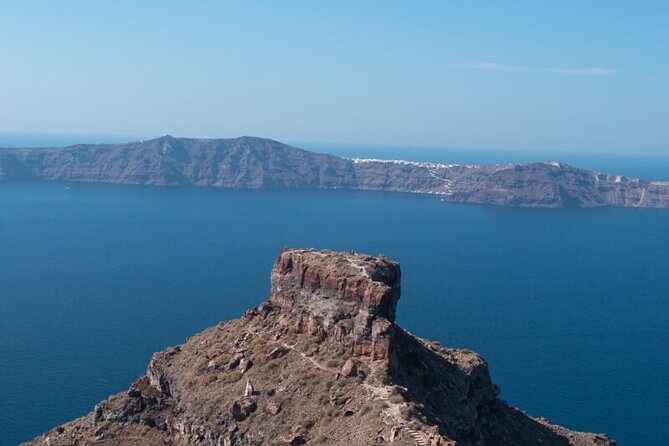 One Day in Santorini from Cruise Ship: Ultimate Island Tour - Pyrgos and the view toward Mount Prophet Elias