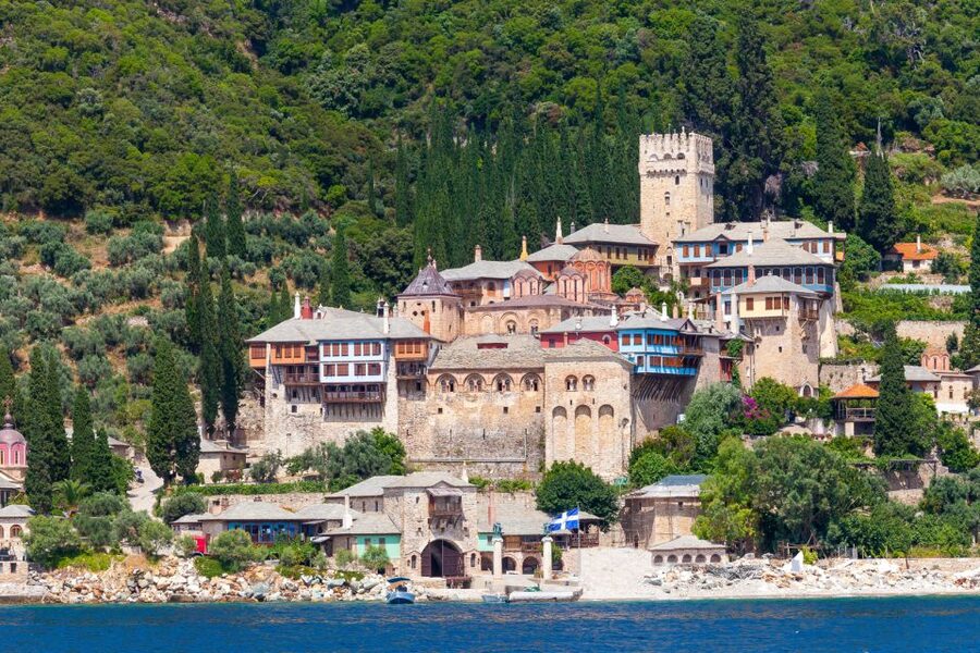 Ouranoupoli: Mount Athos Cruise with Ammouliani Island Visit - Panteleimonos, the Russian monastery