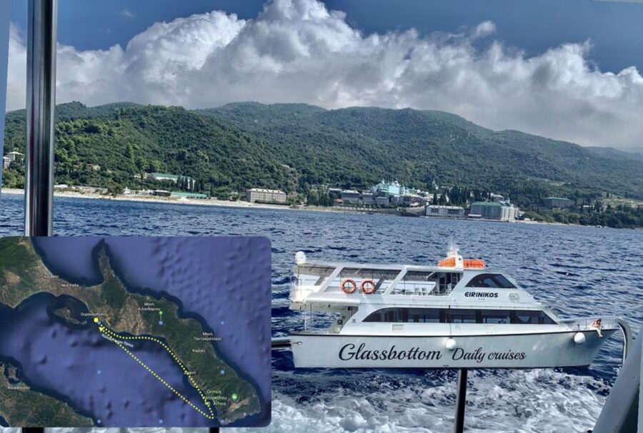 Ouranoupoli: Mount Athos Sightseeing Glass-Bottom Boat Tour - The two-and-a-half-hour Mount Athos cruise