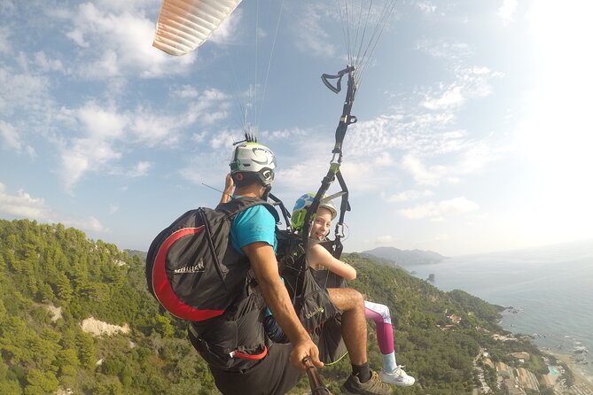 Paragliding Tandem Flight in Corfu - Pelekas and Kaisers Throne from the air