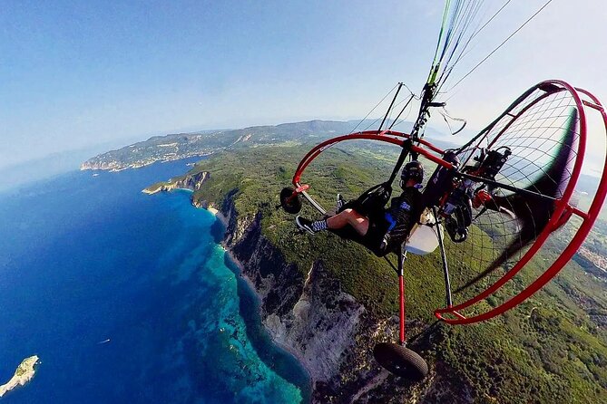 Paramotor Trike Flight at Corfu - Flying above Pelekas, Corfu’s western high point