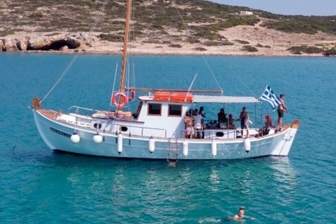 Paros Half Day Boat Tour from Naoussa port and Bay . - Langeri Beach: sand, shade, and quiet water