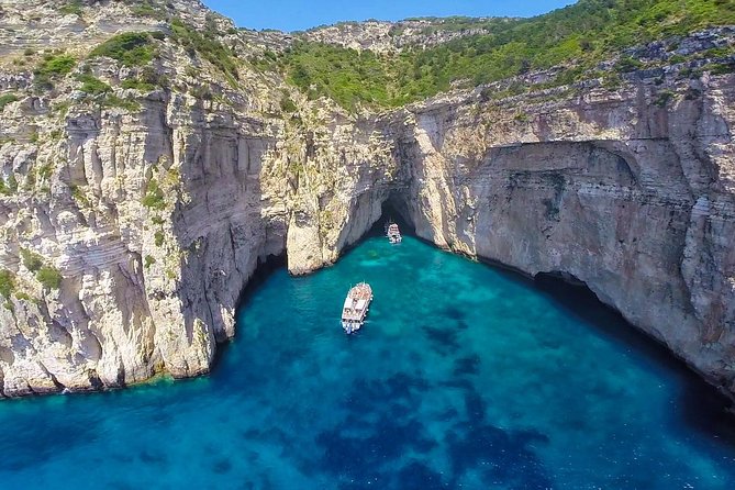 Paxos Antipaxos Blue Caves Day Tour from Corfu - Swimming at Mesovrika Beach