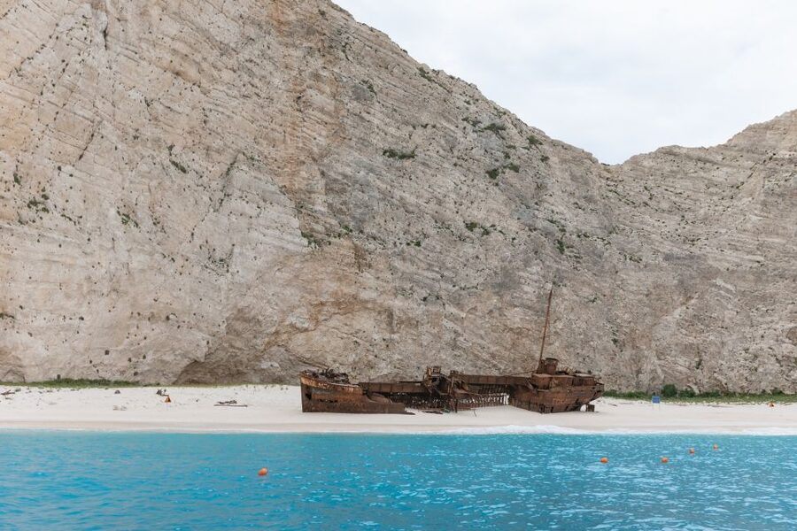 Porto Vromi: Navagio Shipwreck Beach & Blue Caves by Boat - Poseidon’s Profile and the final coastal views