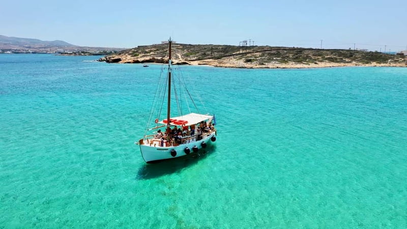 Pounta: Paros & Antiparos Cruise, Swimming & Seafood Lunch - A relaxed start from Pounta Beach