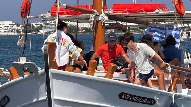Pounta: Paros & Antiparos Cruise, Swimming & Seafood Lunch - Psaralki Antiparos is the final gentle stop