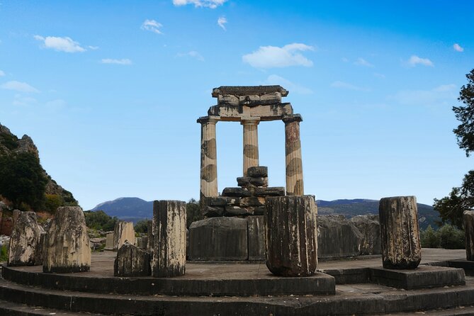 Premium Delphi Day Trip with an Expert Guide, Museum & Lunch - Walking through the Delphi archaeological site