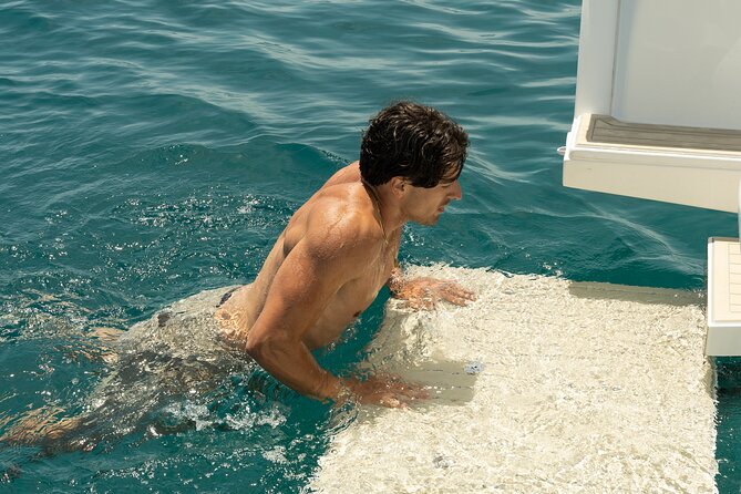 Private 5-Hour Cruise on Ultra Luxury Brand-New Yacht in Mykonos (Nevma) - Paraga and the beach-club coastline