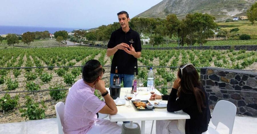 Private Group Visit to Akrotiri & 3 Wineries with Tastings - Transport and pickup points that make planning easier