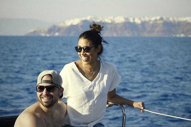 Private Luxury Santorini Catamaran Cruise with Port Pickup - What the crew adds to the day