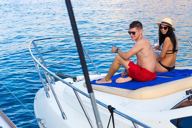 Private Motor Yacht Cruise with BBQ, Open Bar & Transfers - Nea Kameni offers another swim and snorkel