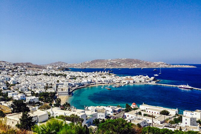 Private Mykonos Tour Tailor-Made | Choice of the guest - Agios Ioannis and the view toward Delos