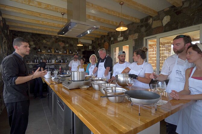 Private Santorini Cooking Class & Wine Tasting Tour - Anhydrous Winery turns tasting into lunch