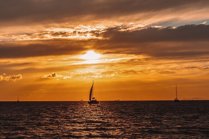 Private Sunset Cruise with Full Greek Dinner - Red Beach and White Beach from the water