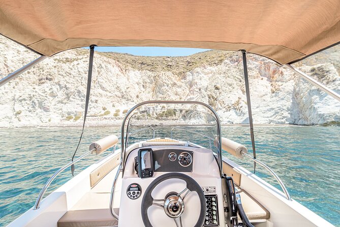 Rent a Boat in Santorini with Free License - Leaving Vlichada with your own boat