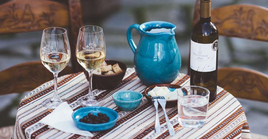 Rethymno: Private Winery & Olive Oil Tasting Tour with Lunch - Tasting up to five wines at Dourakis Winery