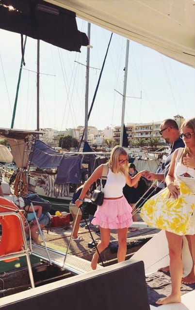Rethymno: Sunset Catamaran Cruise - Sushi & Open Bar - Geropotamos Beach and the swimming pause