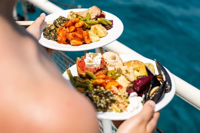 Rhodes Bay to Bay Swim Cruise-Greek Buffet w/wine included - What $71.38 really gets you
