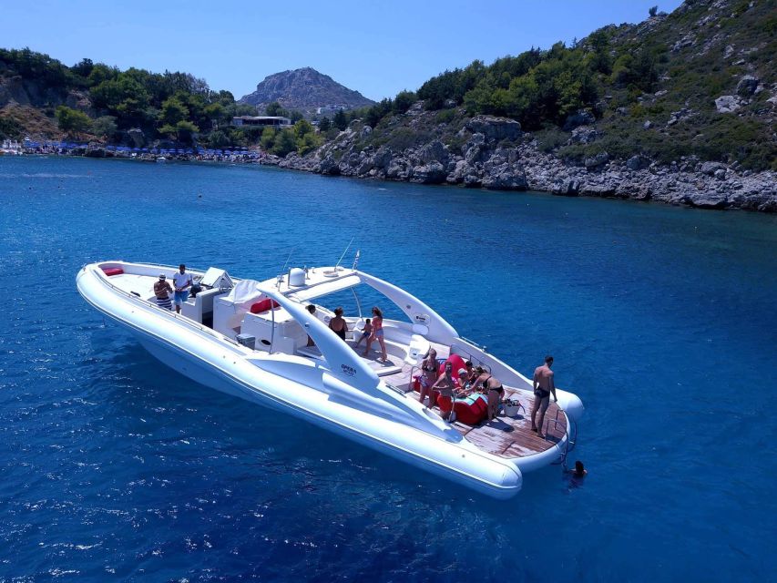 Rhodes: Beach Cruise with Swimming, Meal, & Unlimited Drinks - Kallithea Springs: a refreshing final swim
