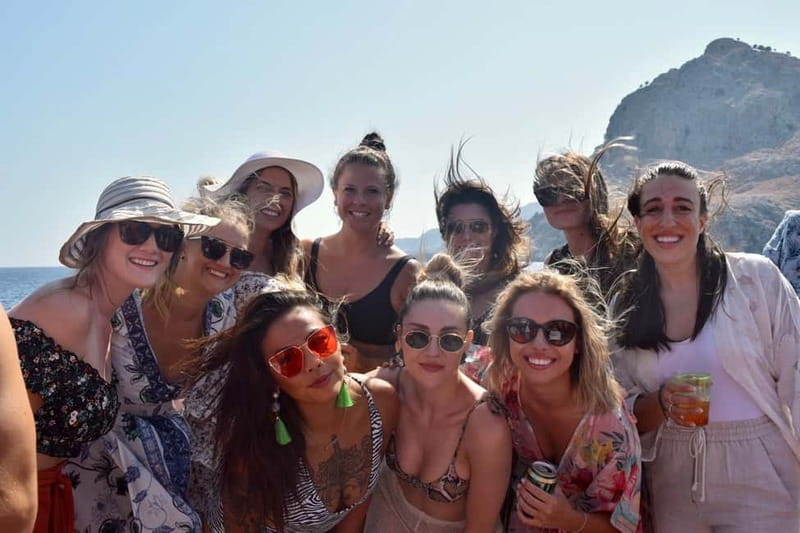 Rhodes: Boat Party Cruise with Live DJ - Anthony Quinn Bay: The First Swim and Champagne Challenge